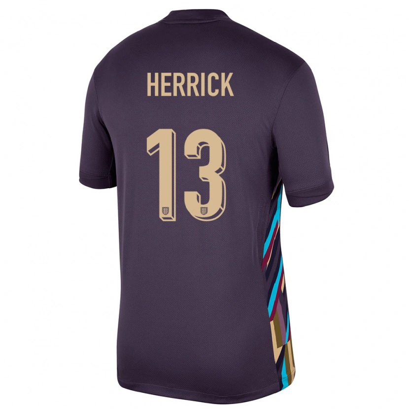 Danxen Kinder England Finlay Herrick #13 Dunkle Rosine Auswärtstrikot Trikot 24-26 T-Shirt
