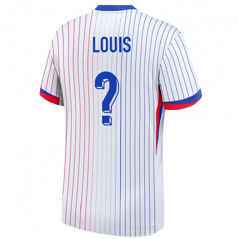 Danxen Kinder Frankreich Coleen Louis #0 Weiß Auswärtstrikot Trikot 24-26 T-Shirt