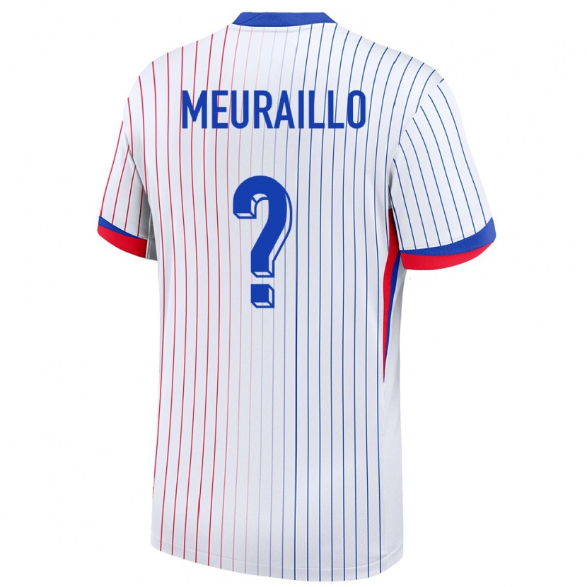 Danxen Kinder Frankreich Thâo Mouapa Mwa Meuraillo #0 Weiß Auswärtstrikot Trikot 24-26 T-Shirt