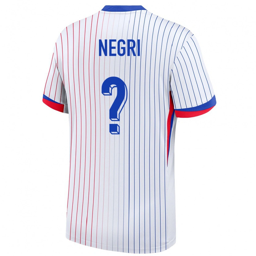 Danxen Kinder Frankreich Kylian Negri #0 Weiß Auswärtstrikot Trikot 24-26 T-Shirt