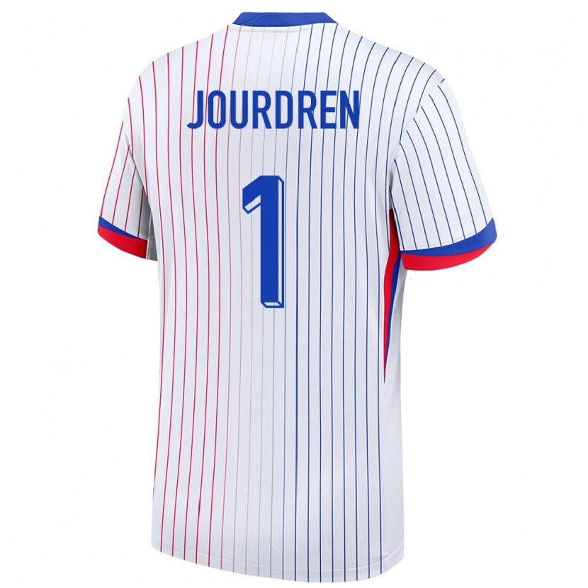 Danxen Kinder Frankreich Ilan Jourdren #1 Weiß Auswärtstrikot Trikot 24-26 T-Shirt