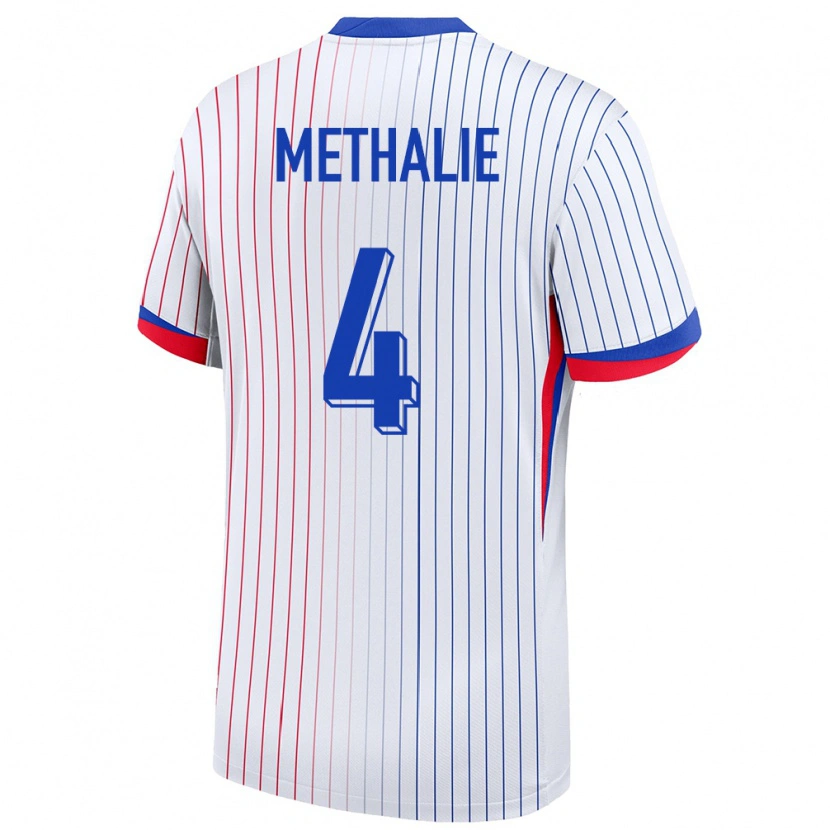 Danxen Kinder Frankreich Dayann Methalie #4 Weiß Auswärtstrikot Trikot 24-26 T-Shirt