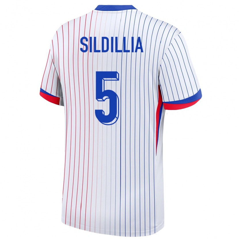 Danxen Kinder Frankreich Kiliann Sildillia #5 Weiß Auswärtstrikot Trikot 24-26 T-Shirt