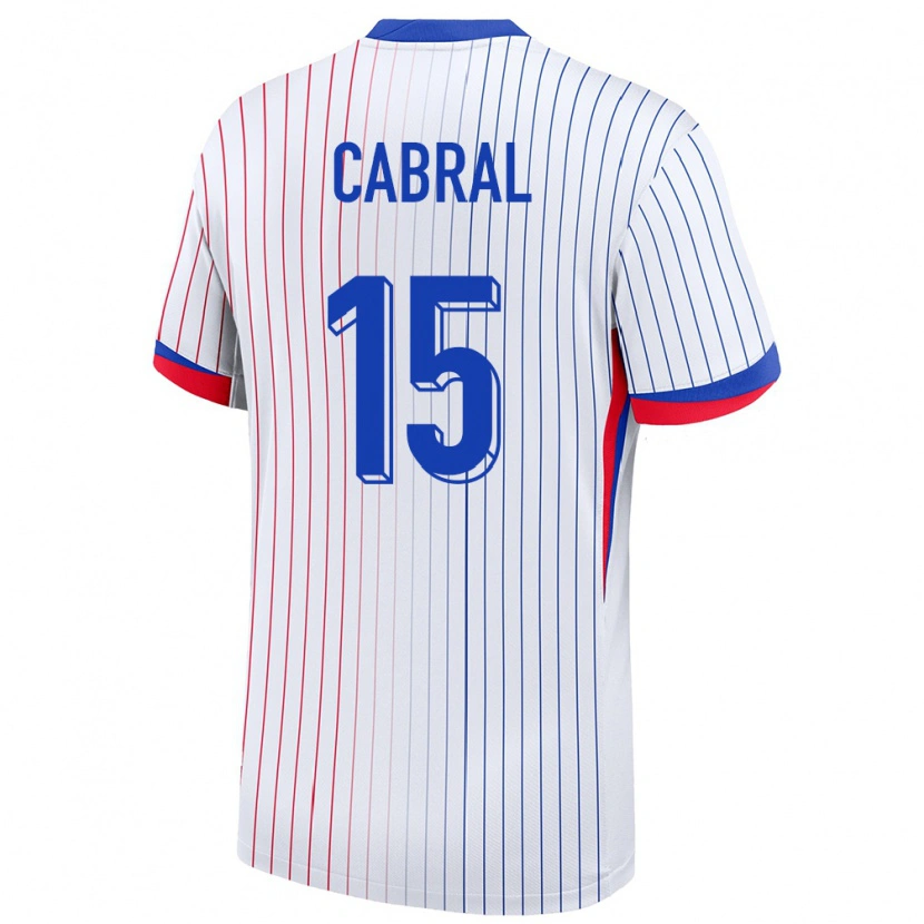 Danxen Kinder Frankreich Pape Cabral #15 Weiß Auswärtstrikot Trikot 24-26 T-Shirt