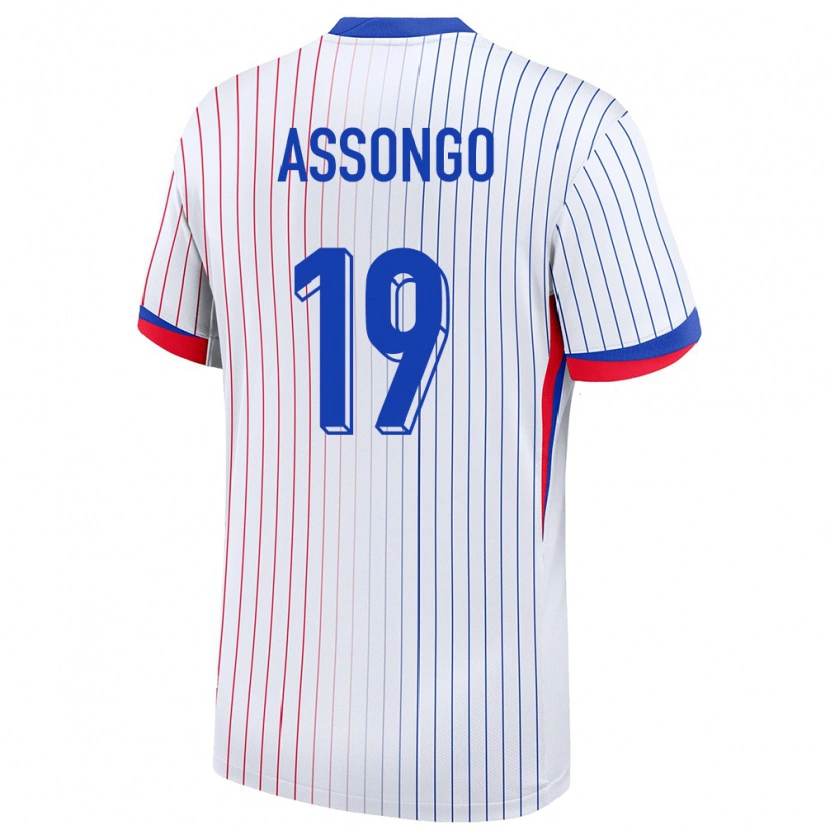 Danxen Kinder Frankreich Ilan Assongo #19 Weiß Auswärtstrikot Trikot 24-26 T-Shirt