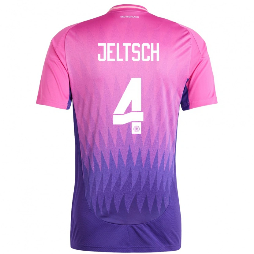 Danxen Kinder Deutschland Finn Jeltsch #4 Pink Lila Auswärtstrikot Trikot 24-26 T-Shirt