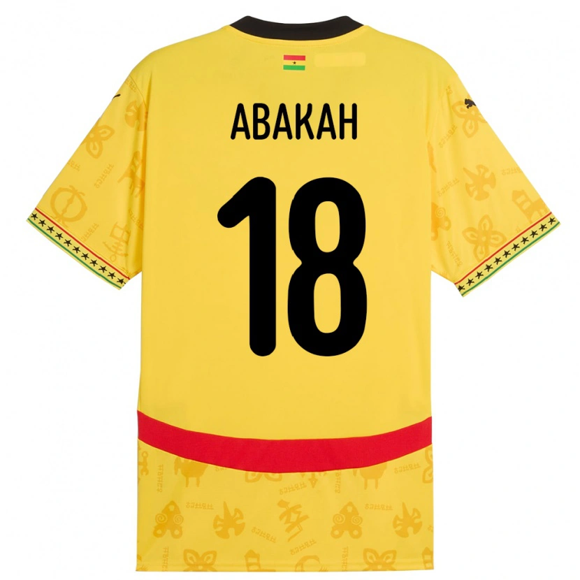 Danxen Kinder Ghana Philomena Abakah #18 Gelb Auswärtstrikot Trikot 24-26 T-Shirt