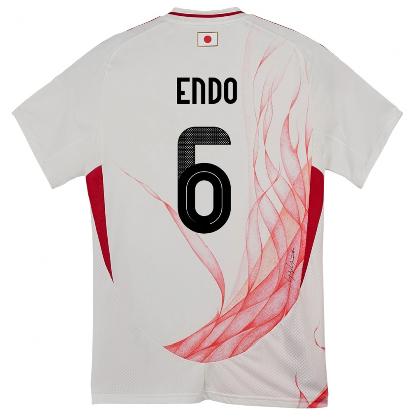 Danxen Kinder Japan Wataru Endo #6 Weiß Auswärtstrikot Trikot 24-26 T-Shirt