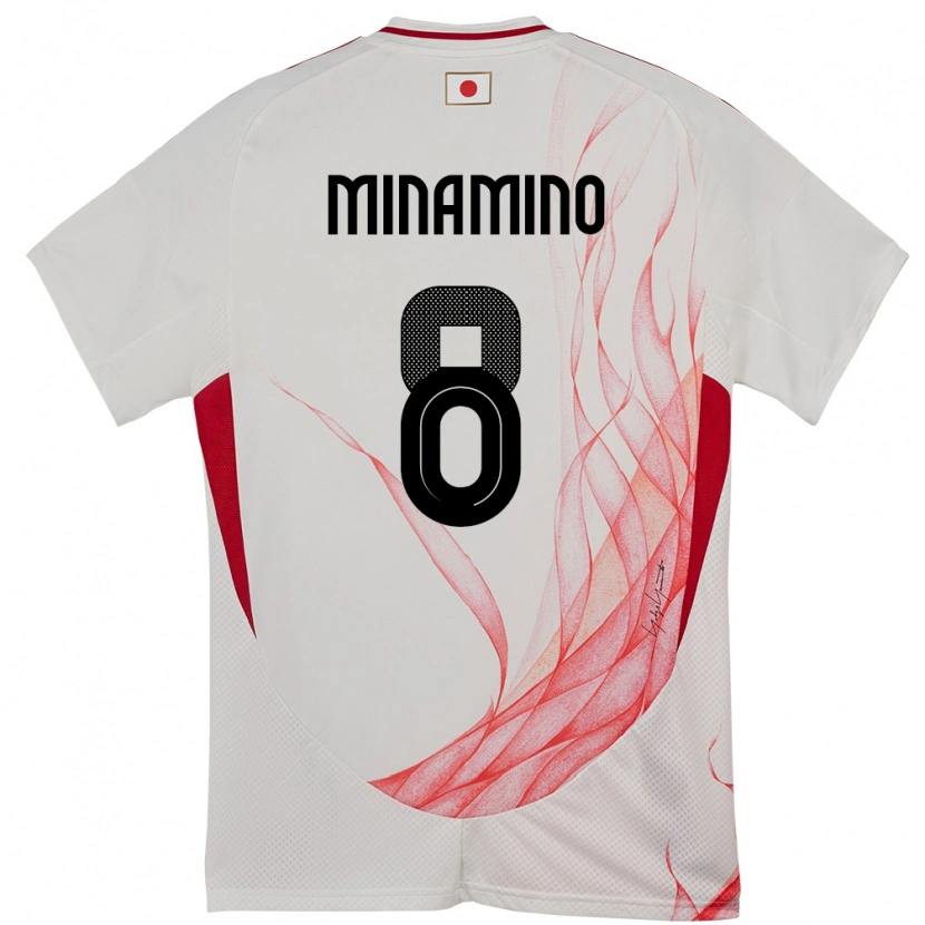 Danxen Kinder Japan Takumi Minamino #8 Weiß Auswärtstrikot Trikot 24-26 T-Shirt