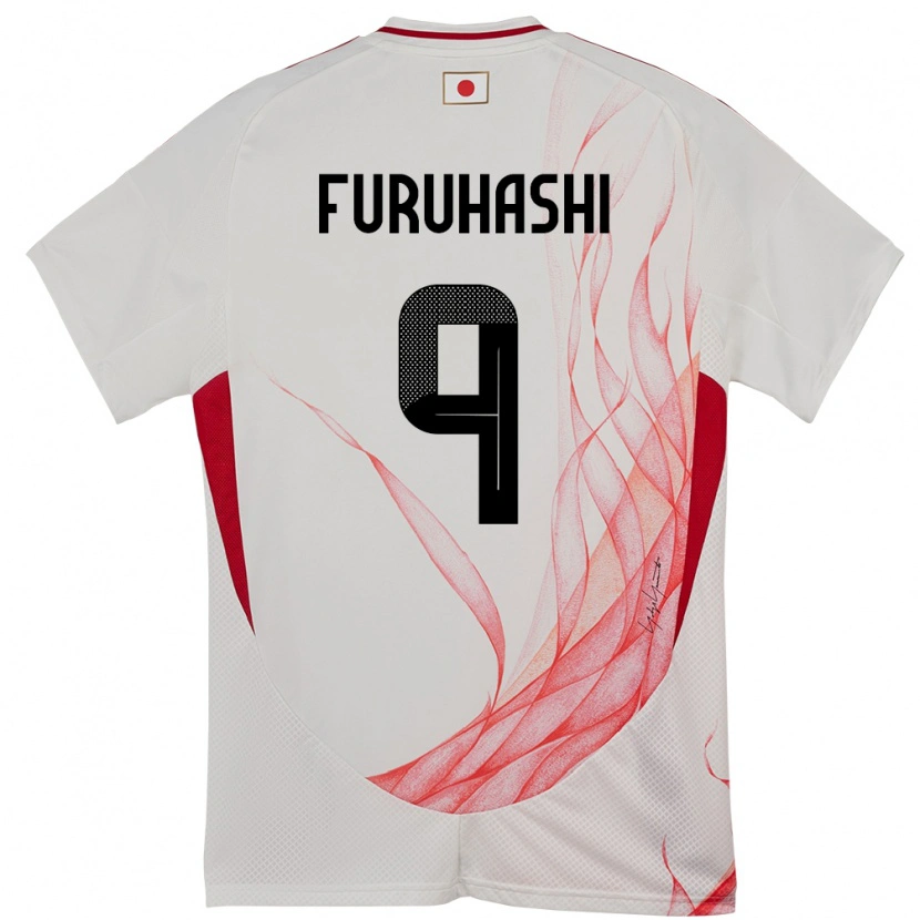Danxen Kinder Japan Kyogo Furuhashi #9 Weiß Auswärtstrikot Trikot 24-26 T-Shirt