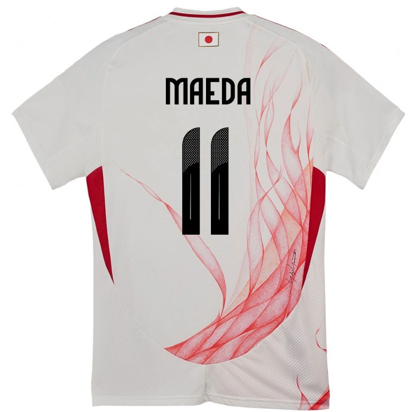 Danxen Kinder Japan Daizen Maeda #11 Weiß Auswärtstrikot Trikot 24-26 T-Shirt