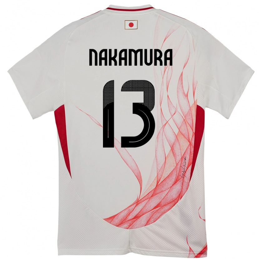 Danxen Kinder Japan Keito Nakamura #13 Weiß Auswärtstrikot Trikot 24-26 T-Shirt