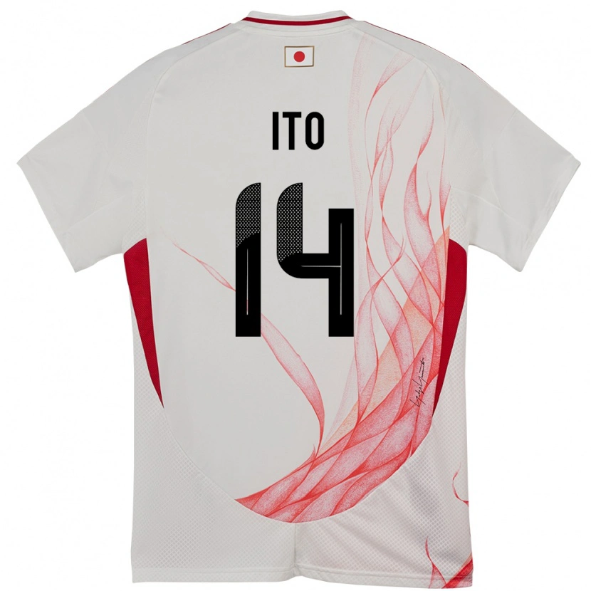 Danxen Kinder Japan Junya Ito #14 Weiß Auswärtstrikot Trikot 24-26 T-Shirt