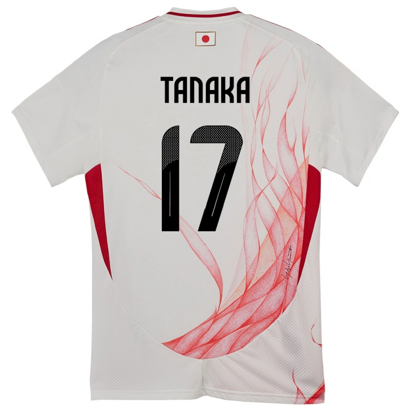 Danxen Kinder Japan Ao Tanaka #17 Weiß Auswärtstrikot Trikot 24-26 T-Shirt