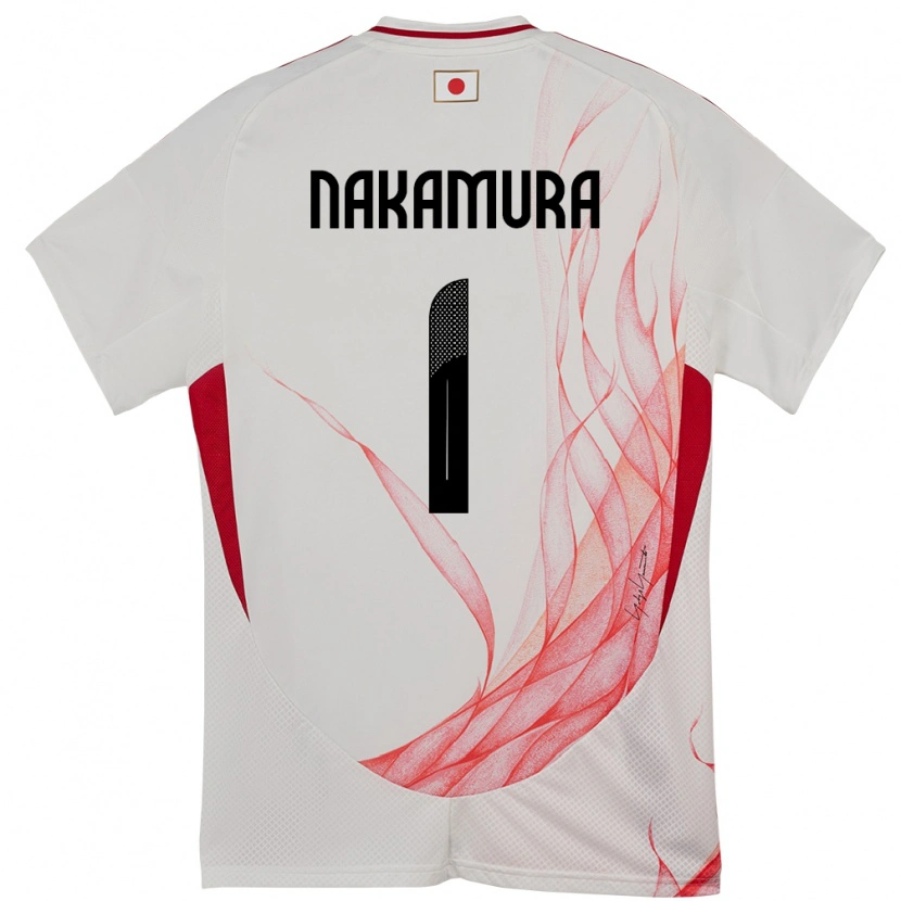 Danxen Kinder Japan Keisuke Nakamura #1 Weiß Auswärtstrikot Trikot 24-26 T-Shirt