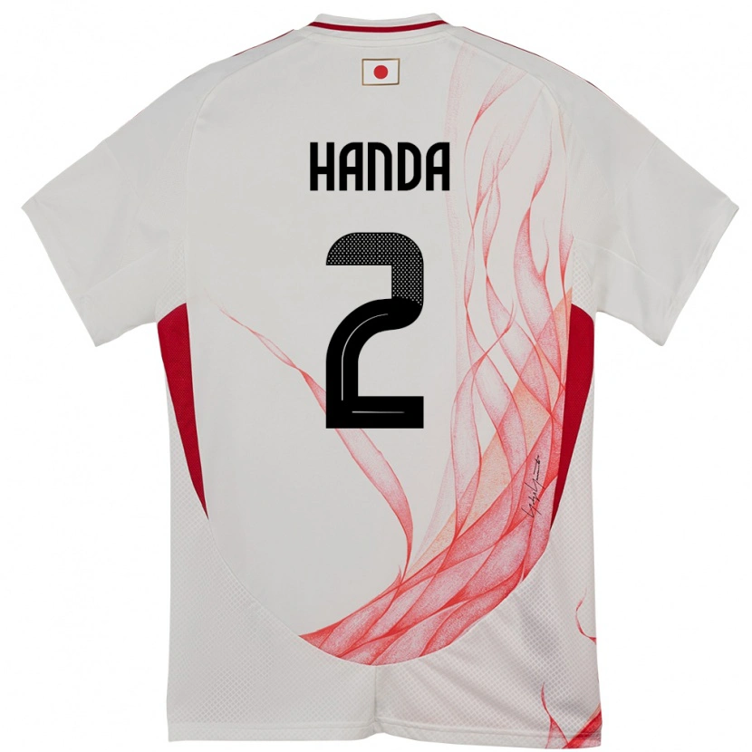 Danxen Kinder Japan Riku Handa #2 Weiß Auswärtstrikot Trikot 24-26 T-Shirt