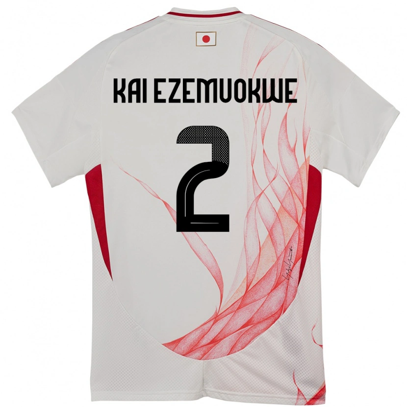 Danxen Kinder Japan Chimezie Kai Ezemuokwe #2 Weiß Auswärtstrikot Trikot 24-26 T-Shirt