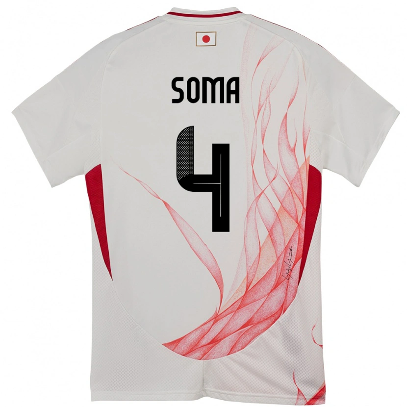 Danxen Kinder Japan Rikuto Soma #4 Weiß Auswärtstrikot Trikot 24-26 T-Shirt