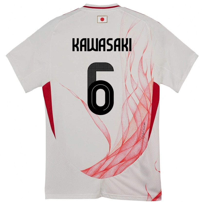 Danxen Kinder Japan Sota Kawasaki #6 Weiß Auswärtstrikot Trikot 24-26 T-Shirt