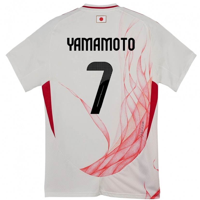 Danxen Kinder Japan Rihito Yamamoto #7 Weiß Auswärtstrikot Trikot 24-26 T-Shirt