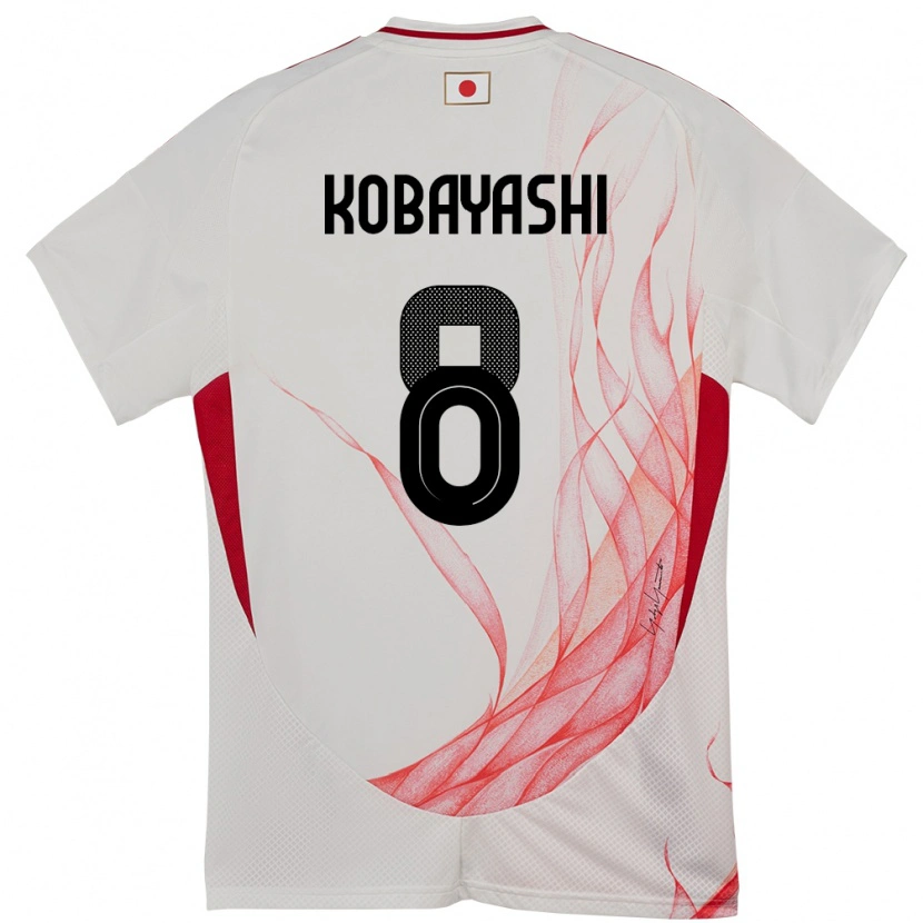 Danxen Kinder Japan Shimon Kobayashi #8 Weiß Auswärtstrikot Trikot 24-26 T-Shirt