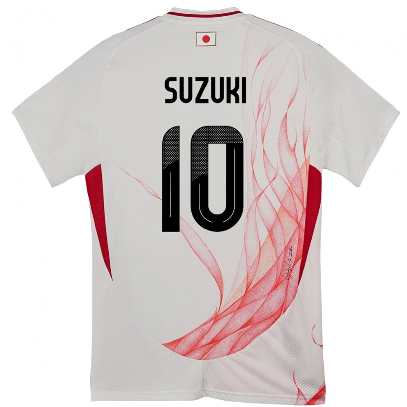 Danxen Kinder Japan Yuito Suzuki #10 Weiß Auswärtstrikot Trikot 24-26 T-Shirt