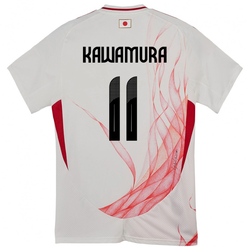 Danxen Kinder Japan Gakuto Kawamura #11 Weiß Auswärtstrikot Trikot 24-26 T-Shirt