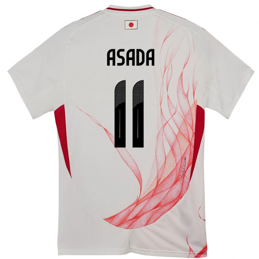Danxen Kinder Japan Hiroto Asada #11 Weiß Auswärtstrikot Trikot 24-26 T-Shirt