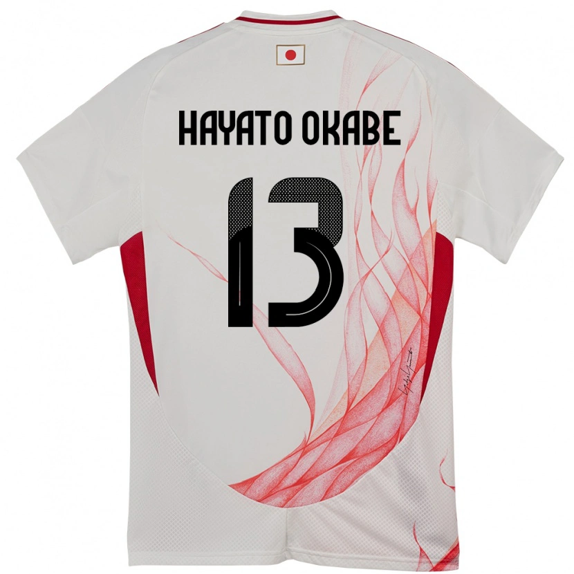 Danxen Kinder Japan Tariqkani Hayato Okabe #13 Weiß Auswärtstrikot Trikot 24-26 T-Shirt