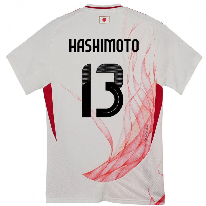 Danxen Kinder Japan Riku Hashimoto #13 Weiß Auswärtstrikot Trikot 24-26 T-Shirt