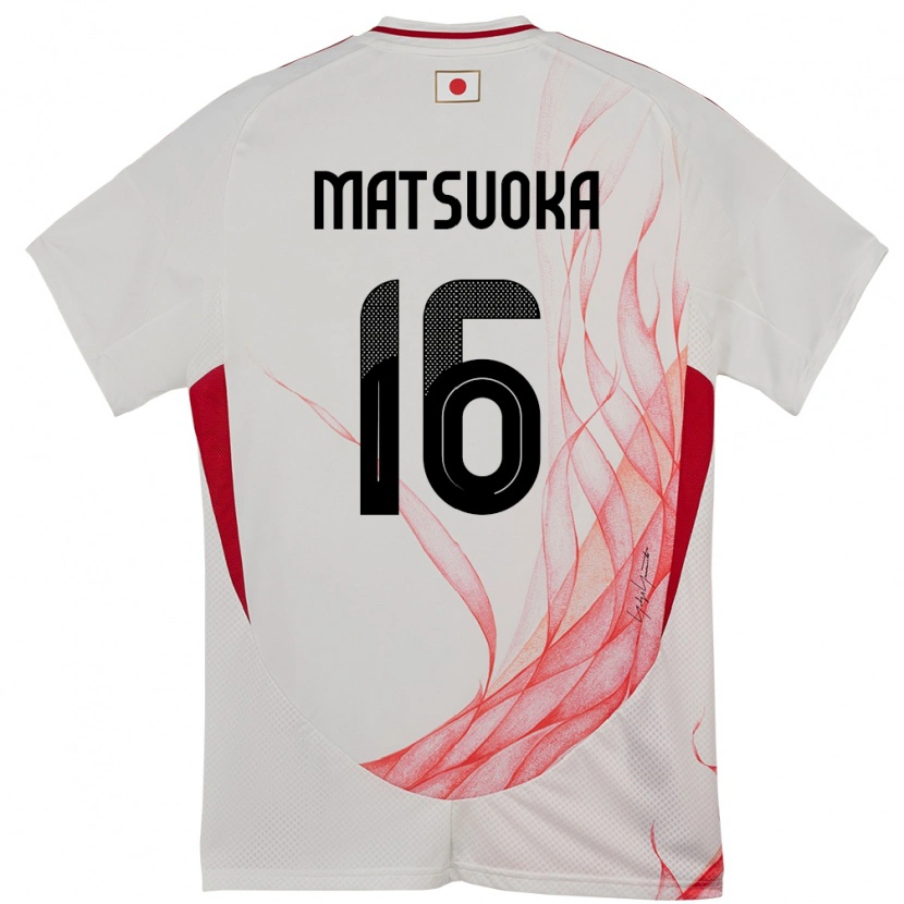 Danxen Kinder Japan Daiki Matsuoka #16 Weiß Auswärtstrikot Trikot 24-26 T-Shirt
