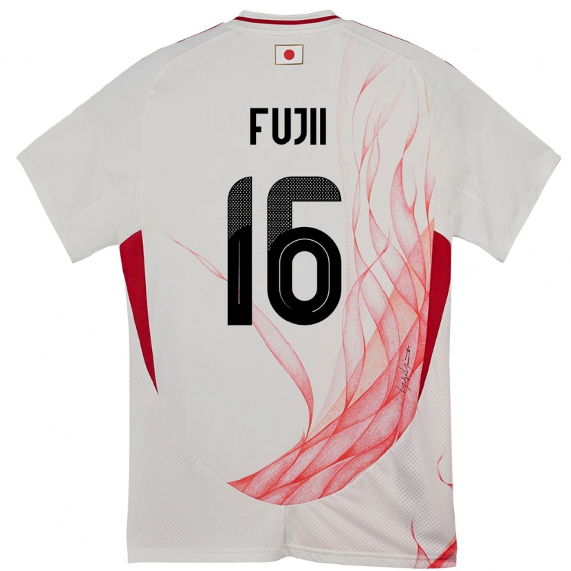 Danxen Kinder Japan Shota Fujii #16 Weiß Auswärtstrikot Trikot 24-26 T-Shirt