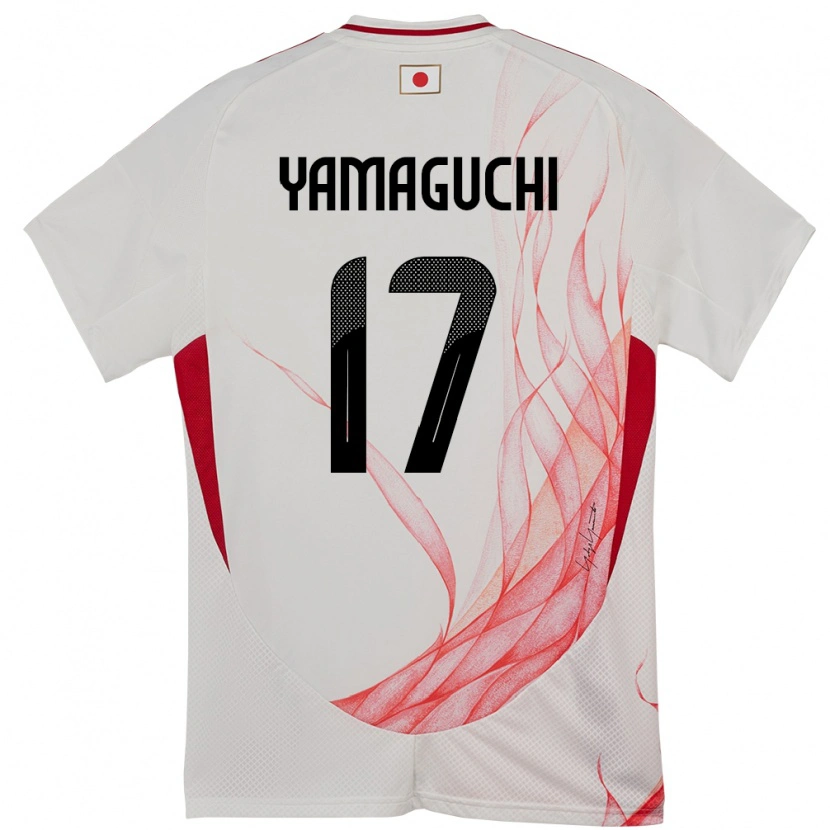 Danxen Kinder Japan Taiyo Yamaguchi #17 Weiß Auswärtstrikot Trikot 24-26 T-Shirt