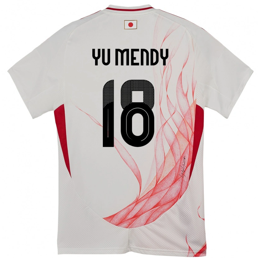 Danxen Kinder Japan Simon Yu Mendy #18 Weiß Auswärtstrikot Trikot 24-26 T-Shirt