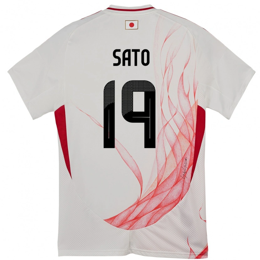 Danxen Kinder Japan Raku Sato #19 Weiß Auswärtstrikot Trikot 24-26 T-Shirt