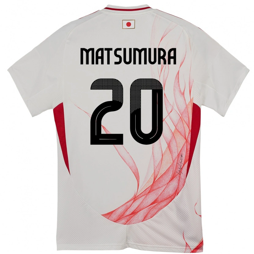 Danxen Kinder Japan Yuta Matsumura #20 Weiß Auswärtstrikot Trikot 24-26 T-Shirt