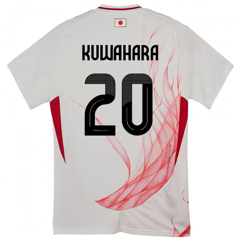 Danxen Kinder Japan Rikuto Kuwahara #20 Weiß Auswärtstrikot Trikot 24-26 T-Shirt