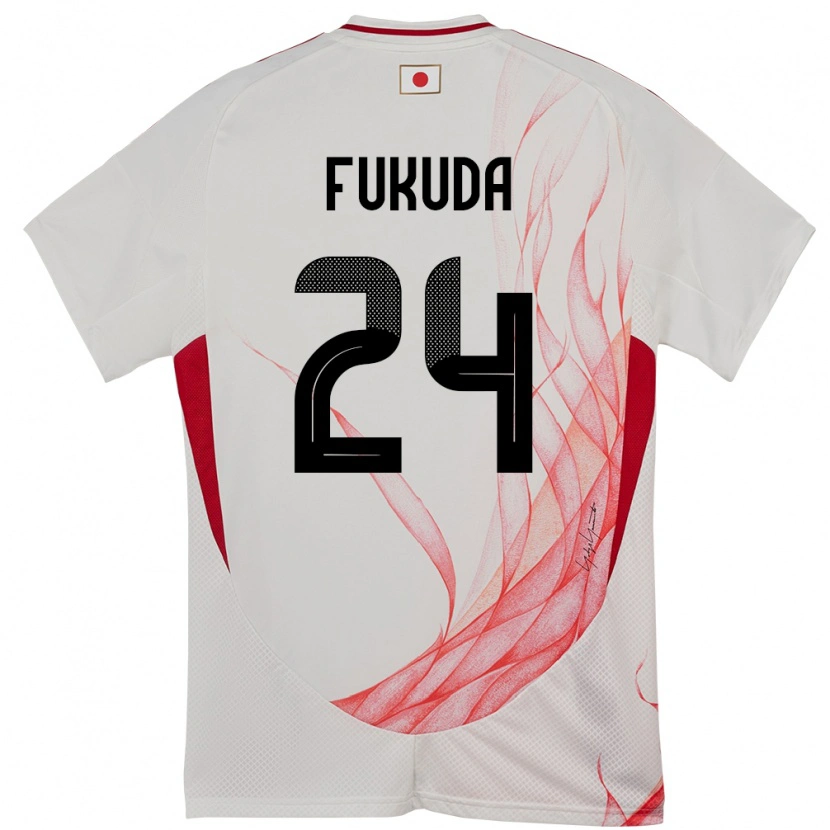 Danxen Kinder Japan Shio Fukuda #24 Weiß Auswärtstrikot Trikot 24-26 T-Shirt
