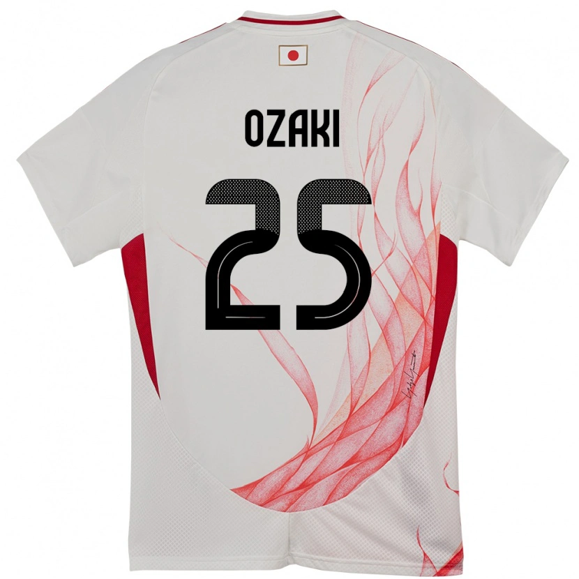 Danxen Kinder Japan Kairu Ozaki #25 Weiß Auswärtstrikot Trikot 24-26 T-Shirt