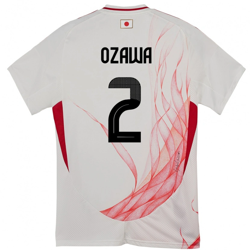 Danxen Kinder Japan Haruki Ozawa #2 Weiß Auswärtstrikot Trikot 24-26 T-Shirt
