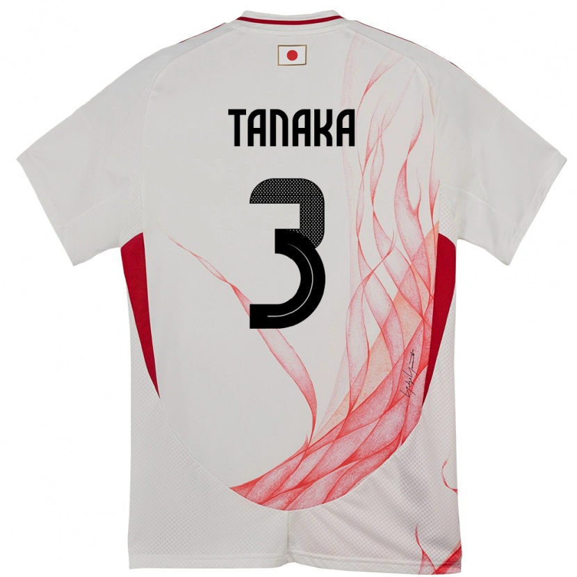 Danxen Kinder Japan Hayato Tanaka #3 Weiß Auswärtstrikot Trikot 24-26 T-Shirt