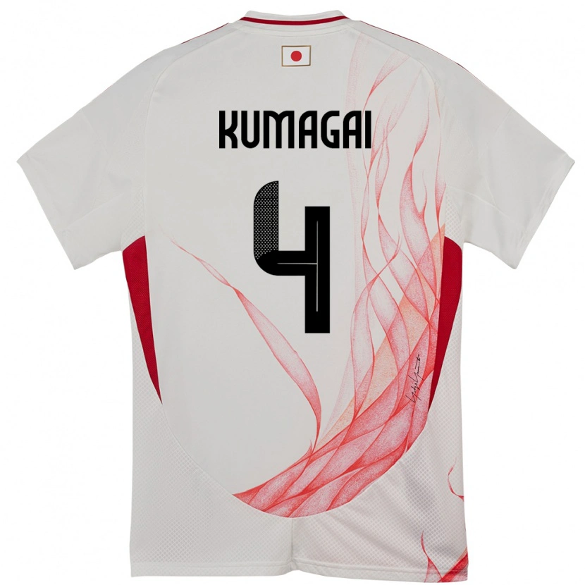 Danxen Kinder Japan Saki Kumagai #4 Weiß Auswärtstrikot Trikot 24-26 T-Shirt