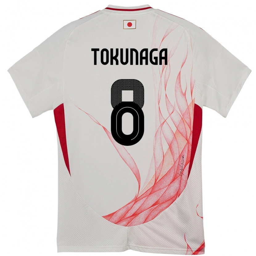 Danxen Kinder Japan Ryo Tokunaga #8 Weiß Auswärtstrikot Trikot 24-26 T-Shirt
