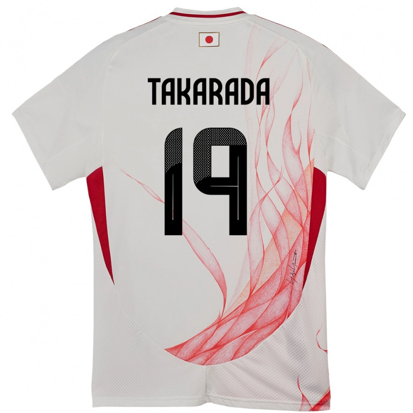 Danxen Kinder Japan Saori Takarada #19 Weiß Auswärtstrikot Trikot 24-26 T-Shirt