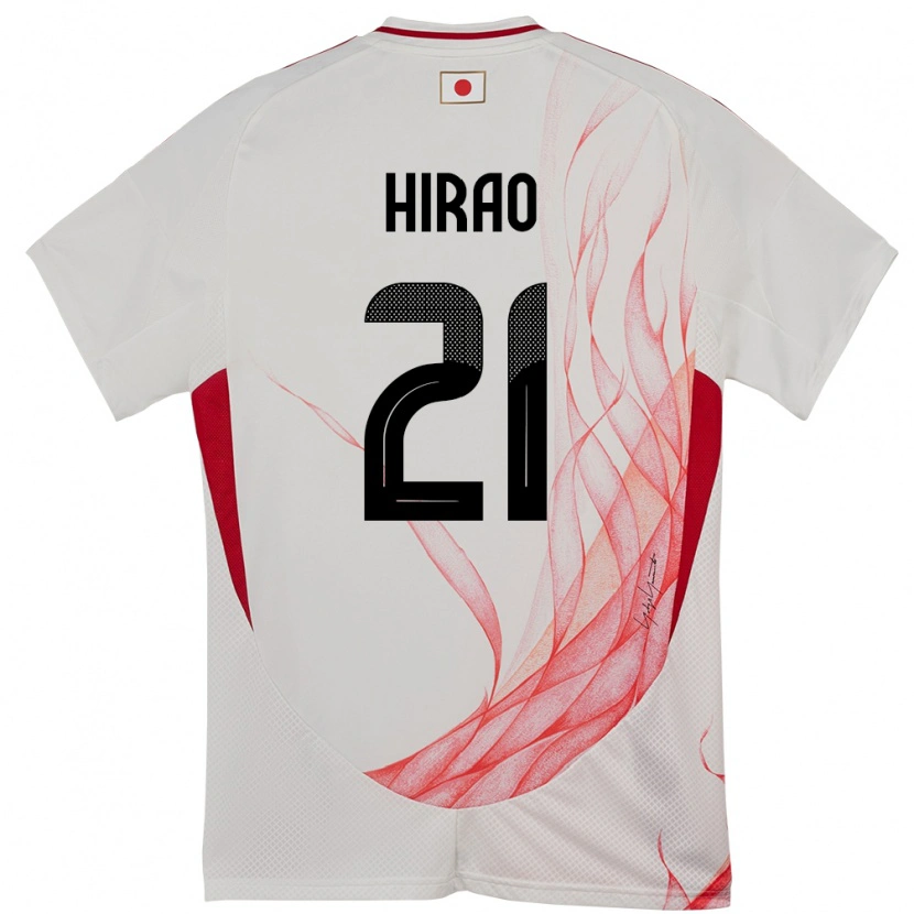Danxen Kinder Japan Chika Hirao #21 Weiß Auswärtstrikot Trikot 24-26 T-Shirt