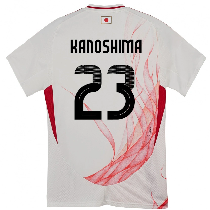 Danxen Kinder Japan Yu Kanoshima #23 Weiß Auswärtstrikot Trikot 24-26 T-Shirt