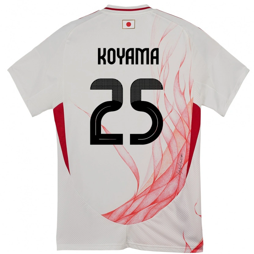Danxen Kinder Japan Shinomi Koyama #25 Weiß Auswärtstrikot Trikot 24-26 T-Shirt