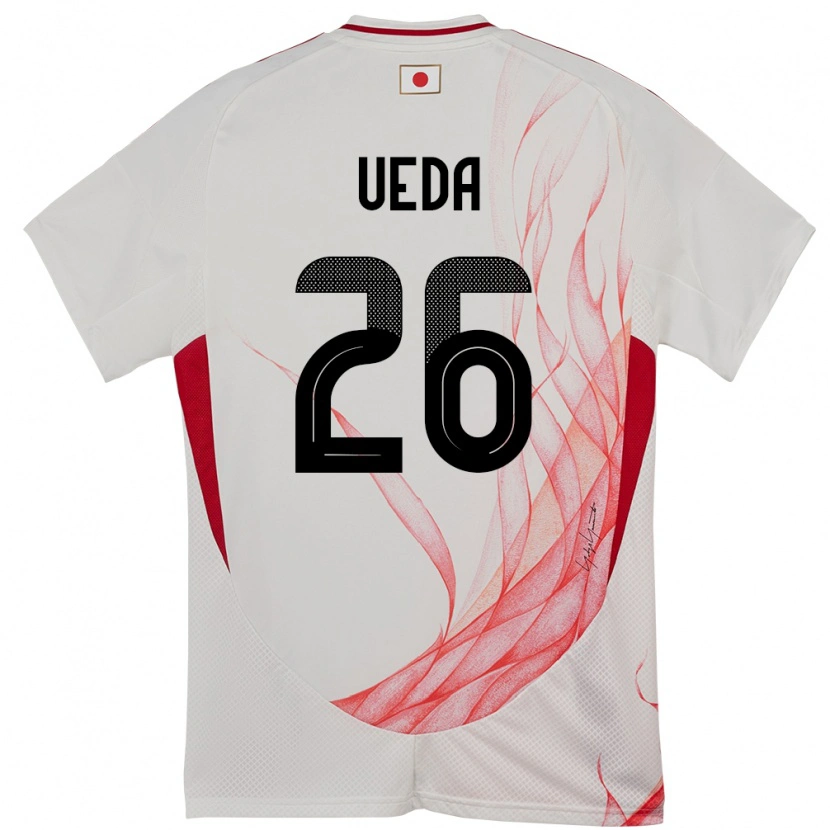 Danxen Kinder Japan Ayase Ueda #26 Weiß Auswärtstrikot Trikot 24-26 T-Shirt