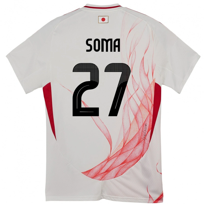 Danxen Kinder Japan Yuki Soma #27 Weiß Auswärtstrikot Trikot 24-26 T-Shirt