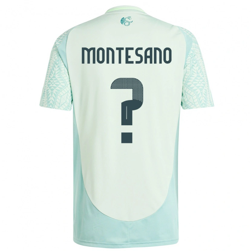 Danxen Kinder Mexiko Jesús Montesano #0 Leinengrün Auswärtstrikot Trikot 24-26 T-Shirt